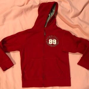 Boys Red Old Navy Zip Hoodie- M 7/8